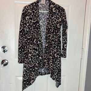 Stylish Leopard Print Open Cardigan